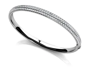 Three Row Pave Lab-Grown Diamond Bangle with 3.19 ct.(finished) 1.7mm
