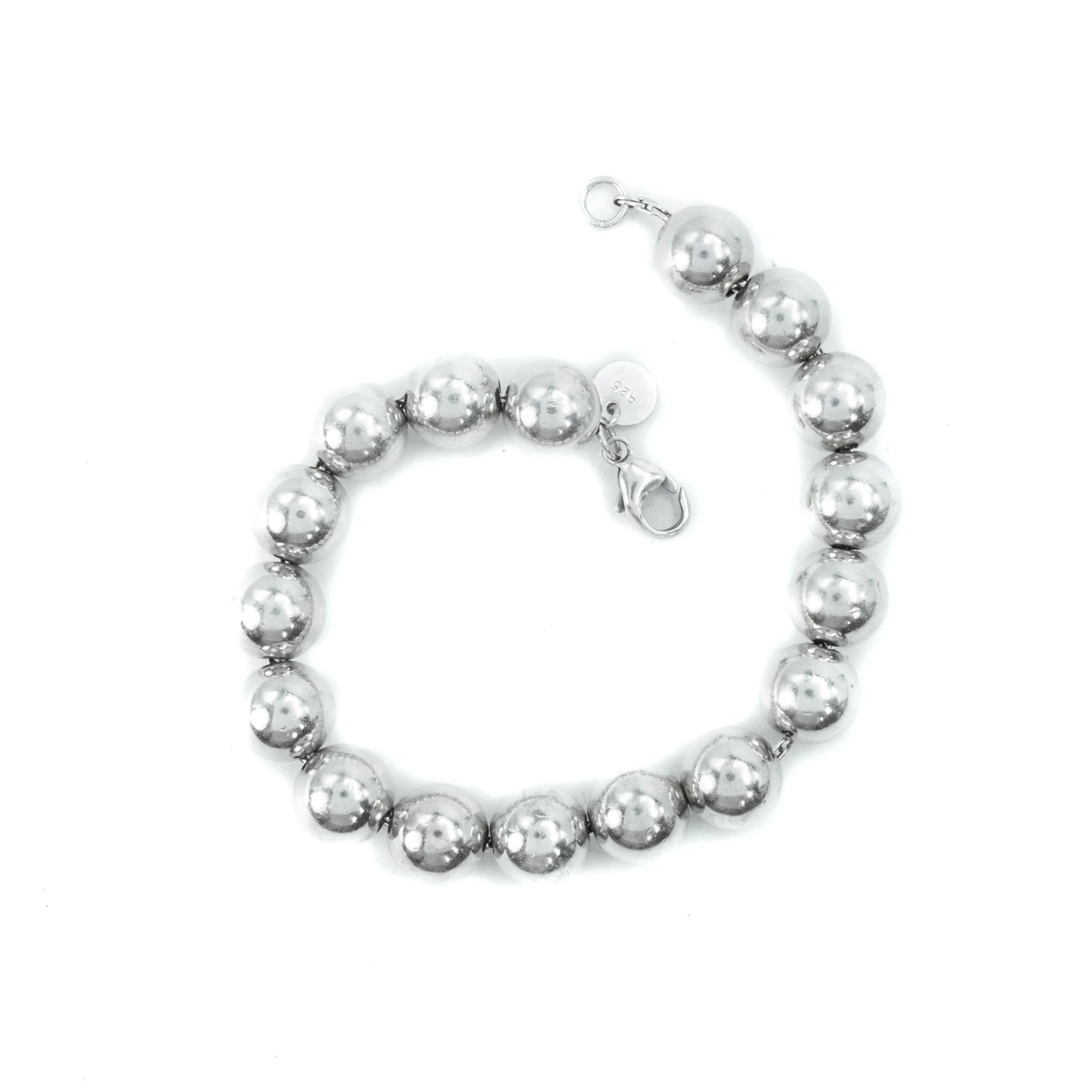 Tiffany & Co HardWear Sterling Silver 8mm Ball Bracelet - 20cm