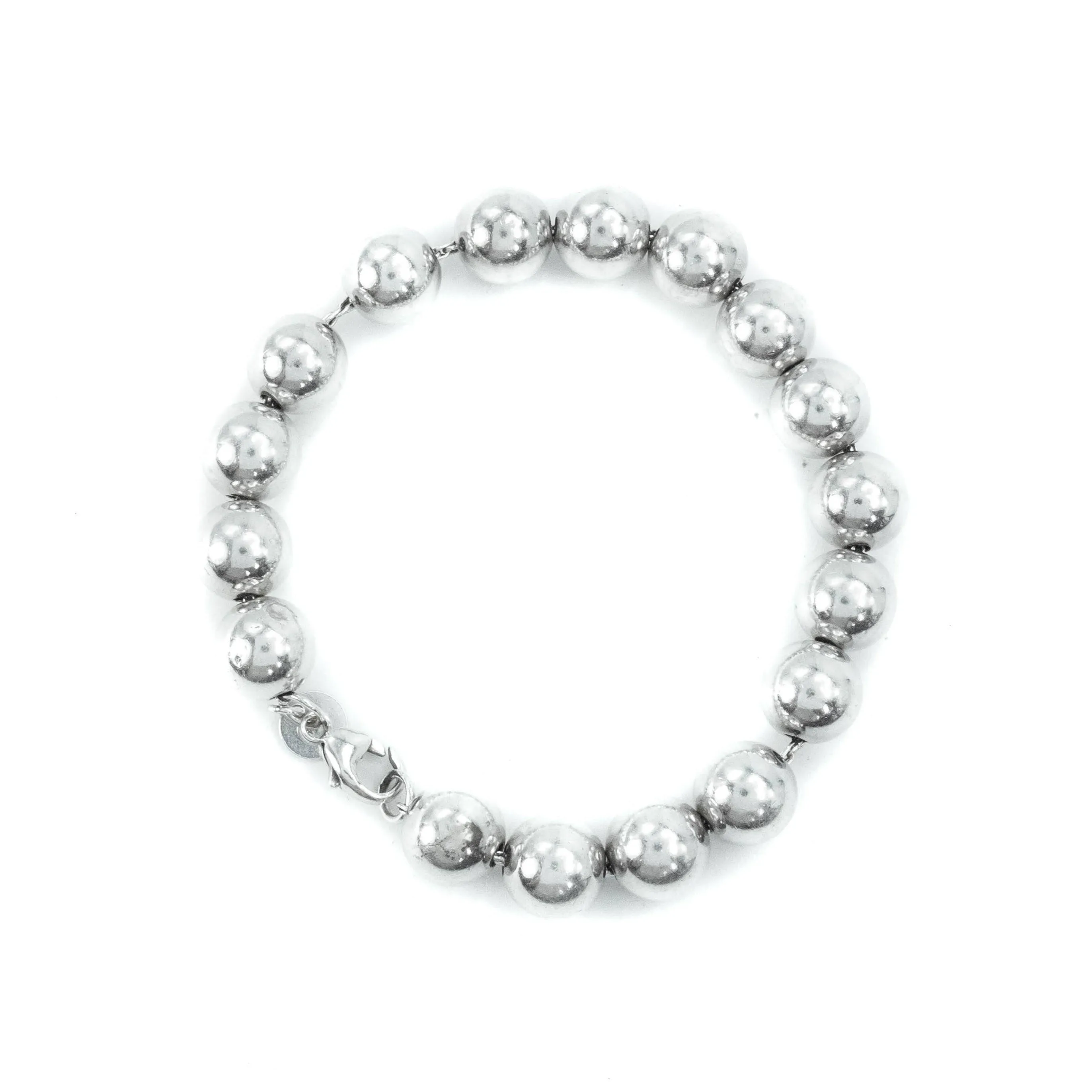 Tiffany & Co HardWear Sterling Silver 8mm Ball Bracelet - 20cm