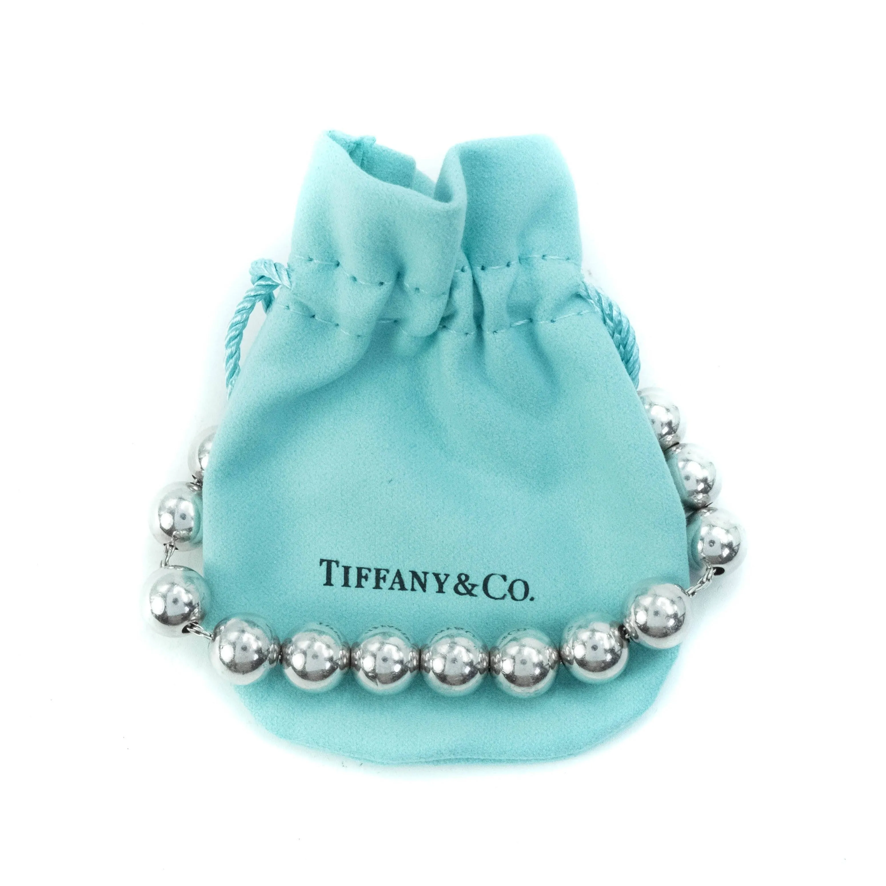 Tiffany & Co HardWear Sterling Silver 8mm Ball Bracelet - 20cm