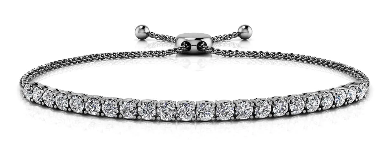 Timeless Dreams Adjustable Lab-Grown Diamond Bracelet with 1.65 ct.(finished) 2.7mm