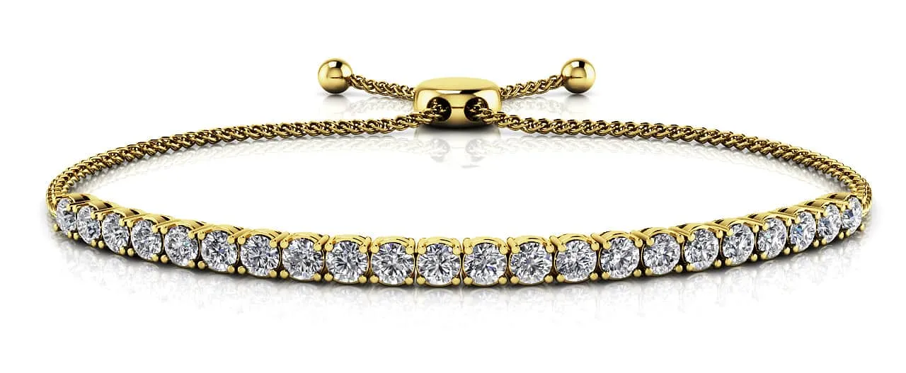 Timeless Dreams Adjustable Lab-Grown Diamond Bracelet with 1.65 ct.(finished) 2.7mm