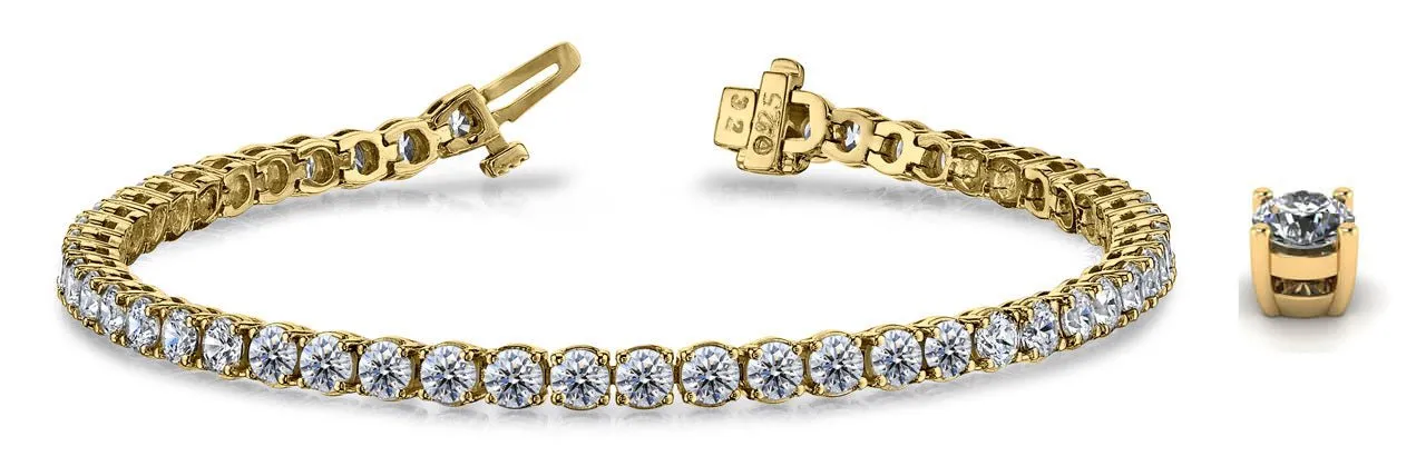 Timeless Dreams Lab-Grown Diamond Tennis Bracelet with 9.00 ct.(finished) 3.7mm