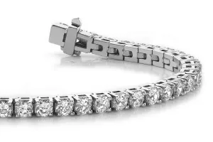 Timeless Four Prong Lab-Grown Diamond Tennis Bracelet with 4.96 ct.(finished) 2.8mm