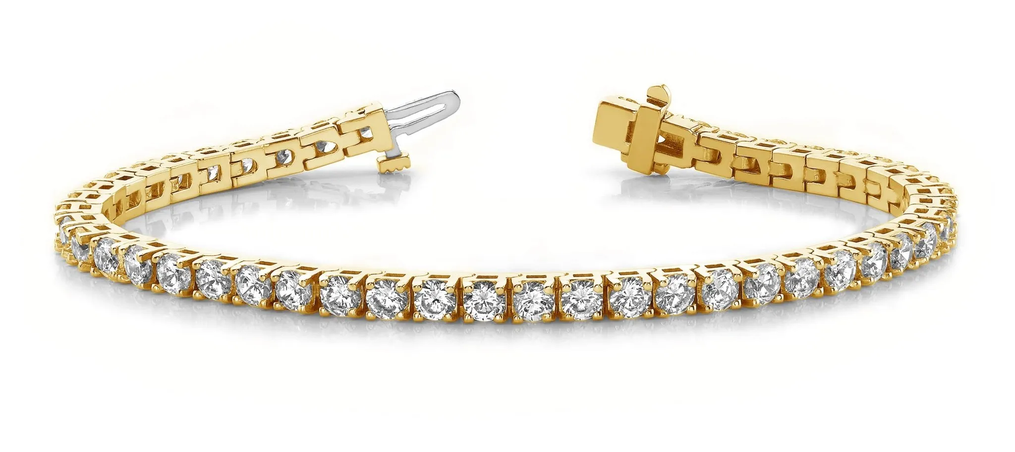 Timeless Four Prong Lab-Grown Diamond Tennis Bracelet with 4.96 ct.(finished) 2.8mm
