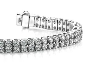 Timeless Two Row Diamond Tennis Diamond Bracelet with 10.50 ct.(finished) 3.0mm