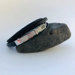 TM. Leather Etch Panel Bracelet