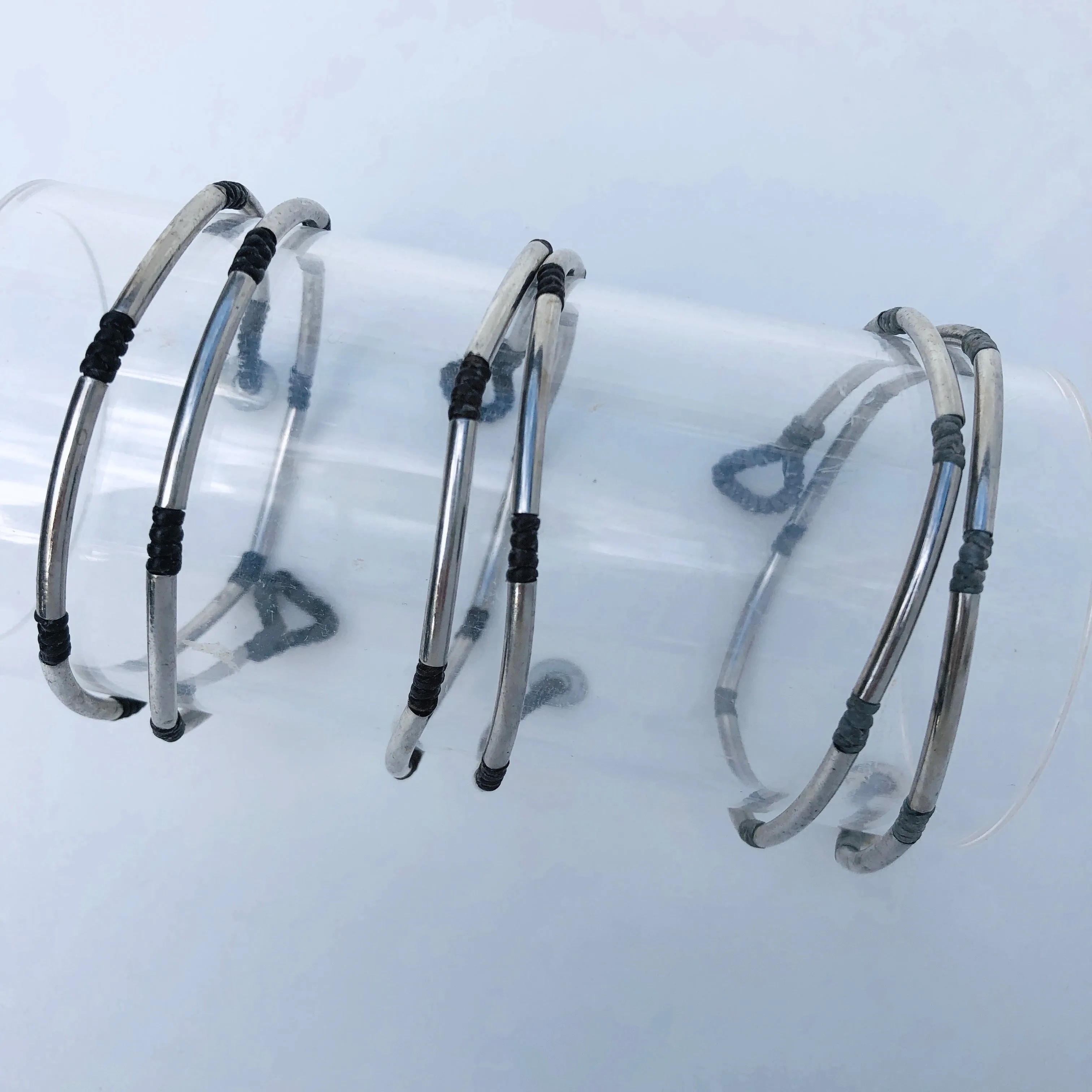TM. Wrap Silver Panel Bracelet