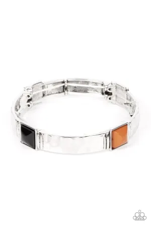 Totally Terraform - Multi - Square Beaded Accent Paparazzi Stretchy Bracelet