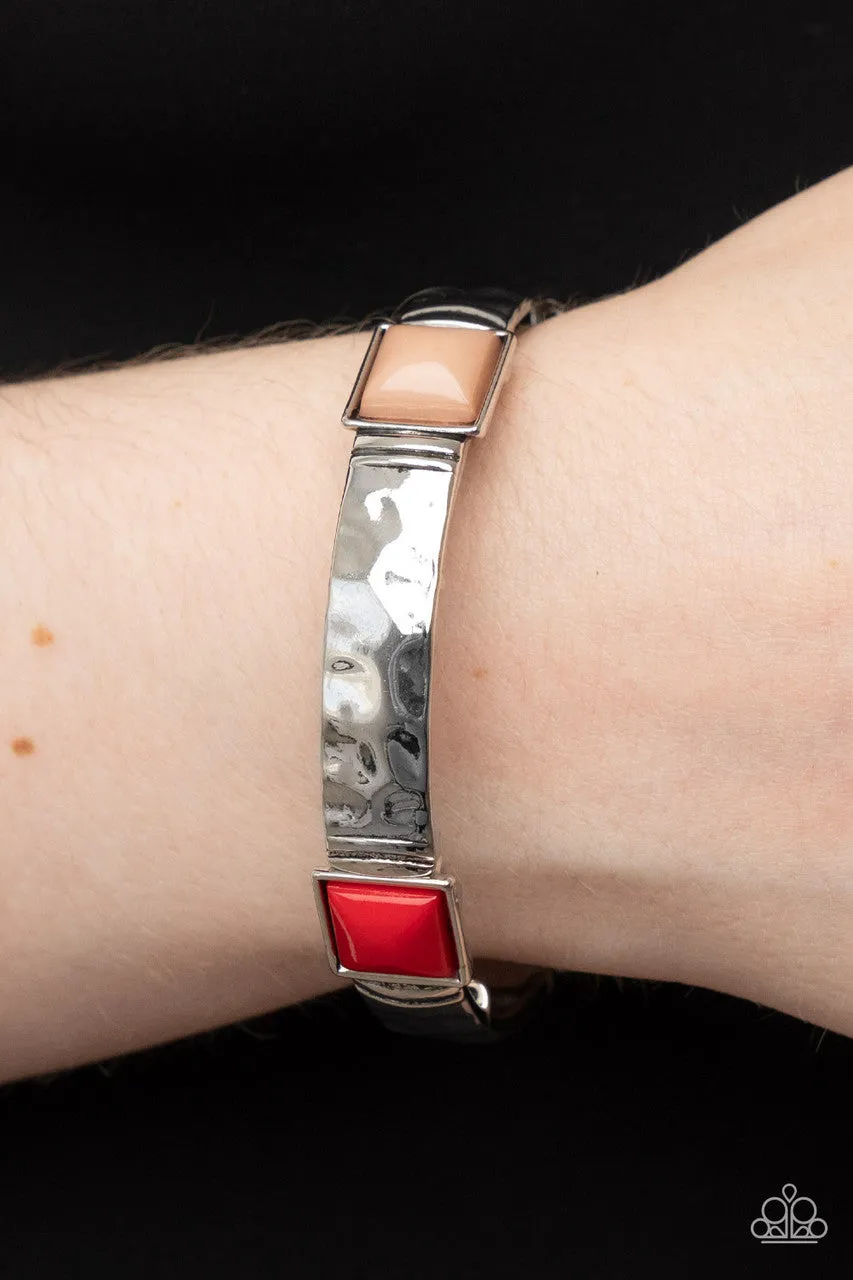 Totally Terraform - Multi - Square Beaded Accent Paparazzi Stretchy Bracelet