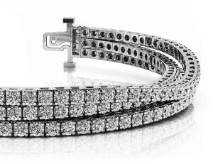 Triple Strand Flexible Diamond Tennis Bracelet Lab-Grown Diamond with 3.65 ct.(finished) 1.5mm