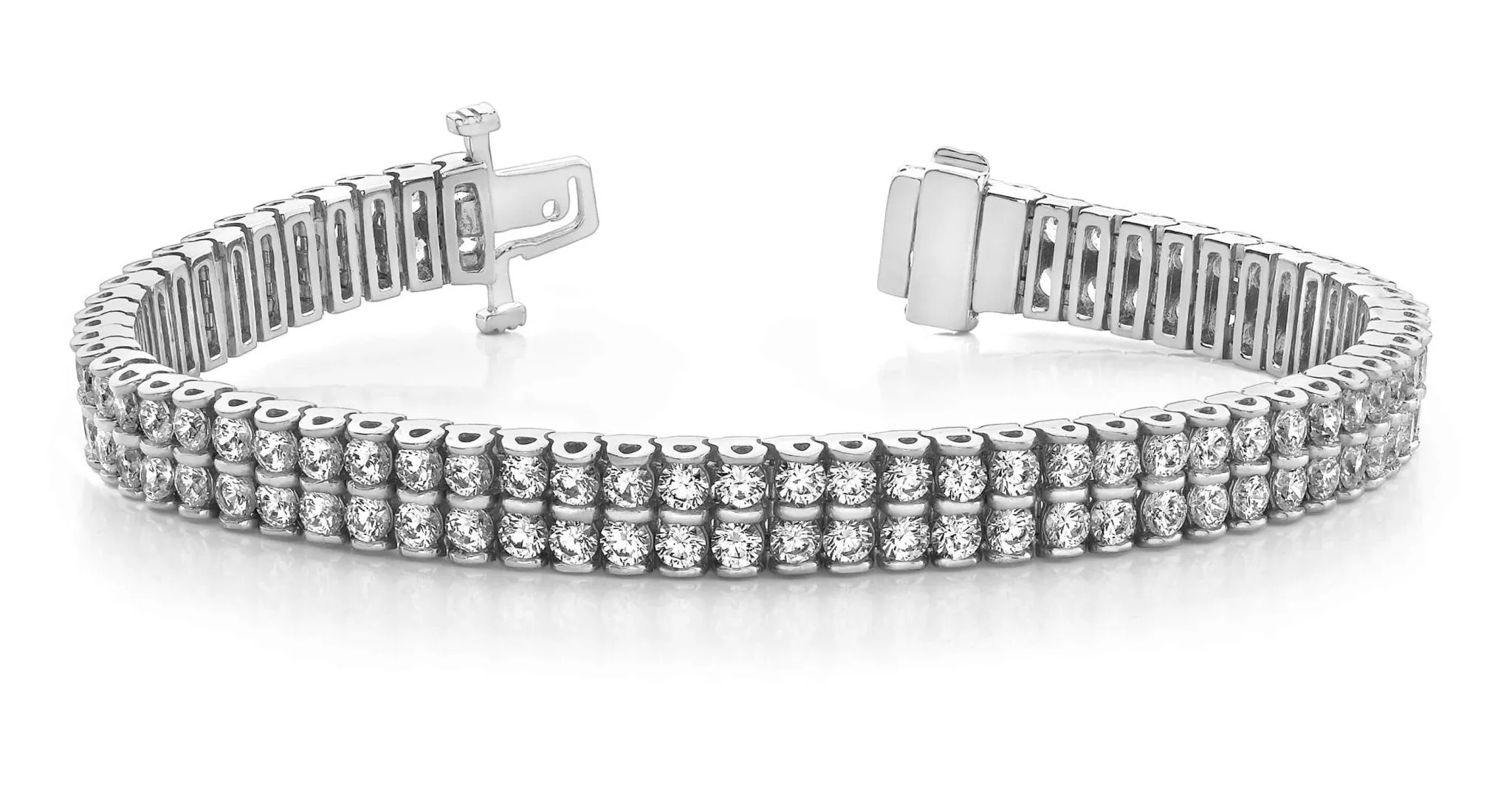 Two Row Lab-Grown Diamond Bracelet with 5.00 ct.(finished) 2.2mm