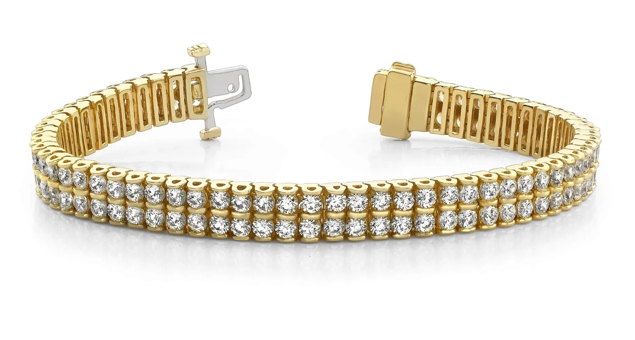 Two Row Lab-Grown Diamond Bracelet with 5.00 ct.(finished) 2.2mm