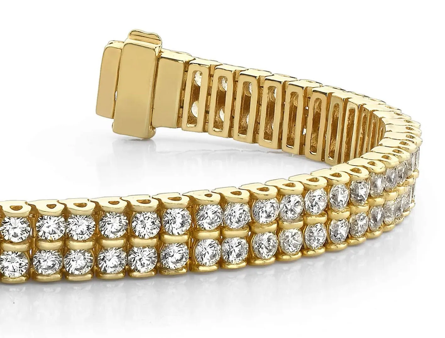 Two Row Lab-Grown Diamond Bracelet with 5.00 ct.(finished) 2.2mm
