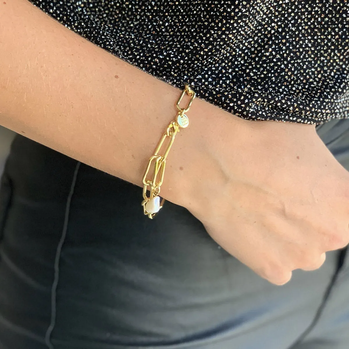 Ukelele Chain Charm Bracelet in Silver or Gold