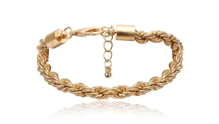 VacationGrabs Boho Gold Charm Bracelets Set of 4