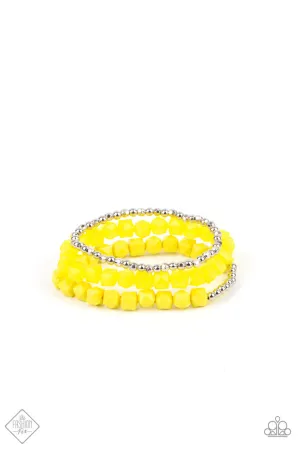 Vacay Vagabond Yellow Paparazzi Bracelet