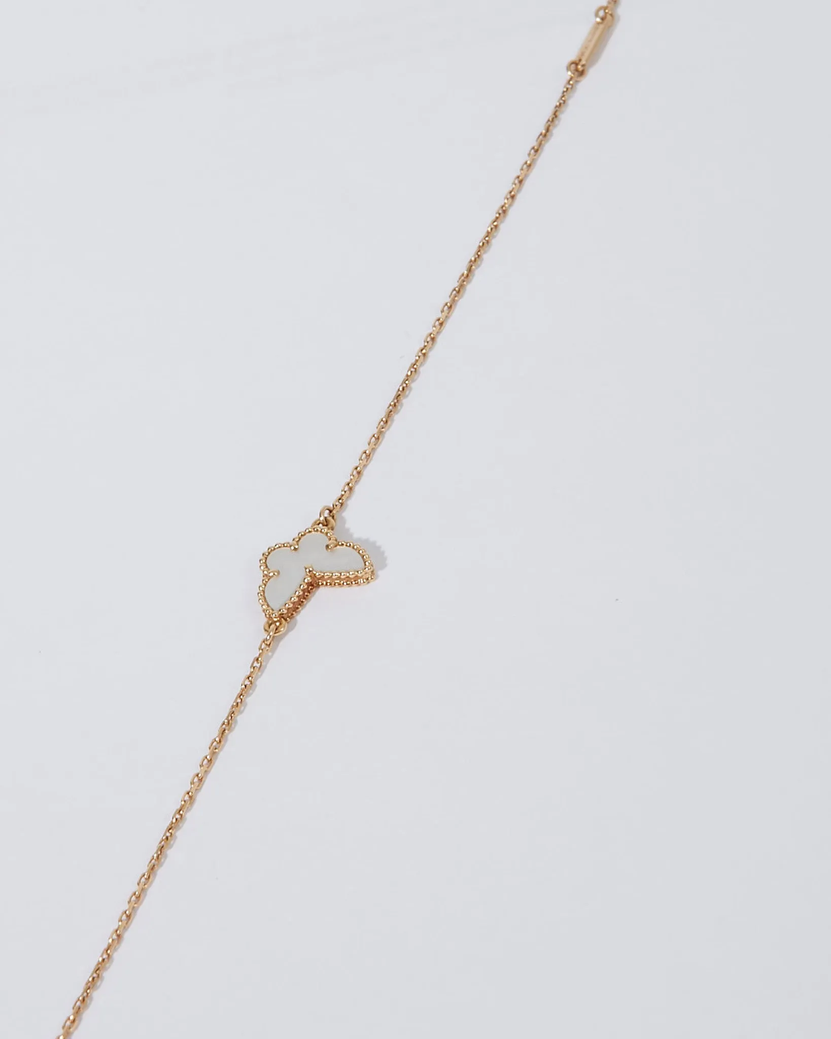 Van Cleef & Arpels Yellow Gold/Mother of Pearl Sweet Alhambra Butterfly Bracelet