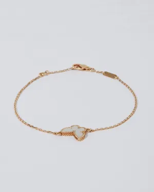 Van Cleef & Arpels Yellow Gold/Mother of Pearl Sweet Alhambra Butterfly Bracelet