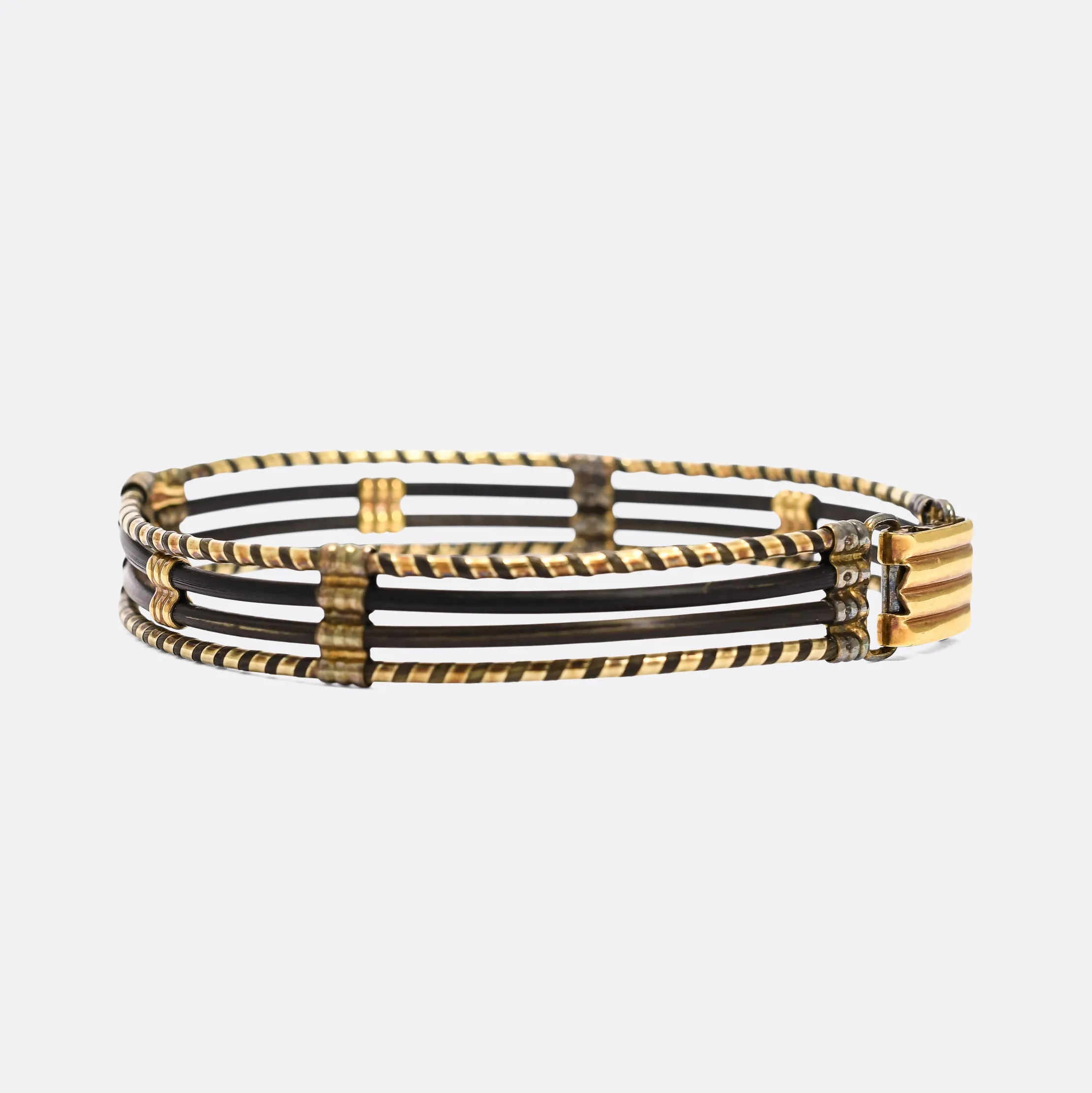 Victorian Gold & Elephant Hair Bangle