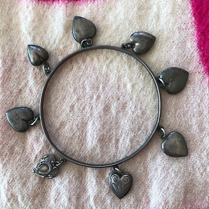 Victorian Love Token Bangle Bracelet
