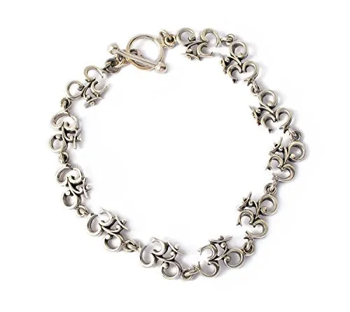 Vietguild Om Ohm Hindu Word Bracelets 92.5 Sterling Silver Jewelry