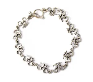 Vietguild Om Ohm Hindu Word Bracelets 92.5 Sterling Silver Jewelry