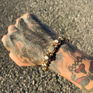 Vintage 14k Precious Gemstone Slider Bracelet By Richard Klein (7.5”)