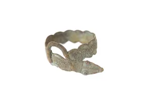Vintage African Bronze Snake Bracelet