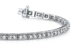 Vintage Double Diamond Box Diamond Bracelet with 1.98 ct.(finished) 1.8mm