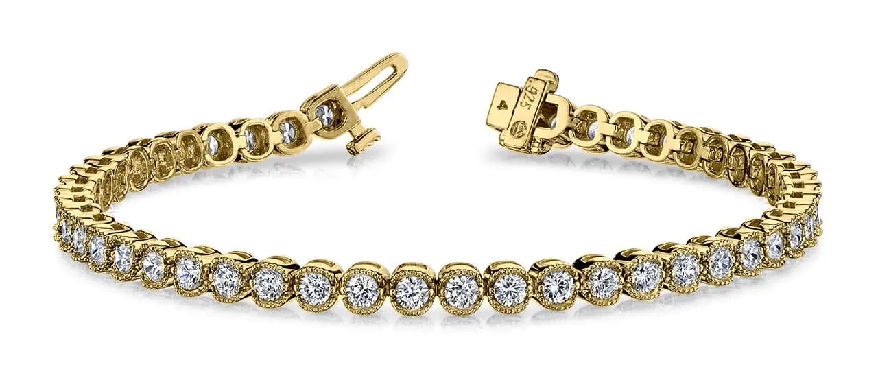 Vintage Dreams Tennis Diamond Bracelet with 5.04 ct.(finished) 3.2mm