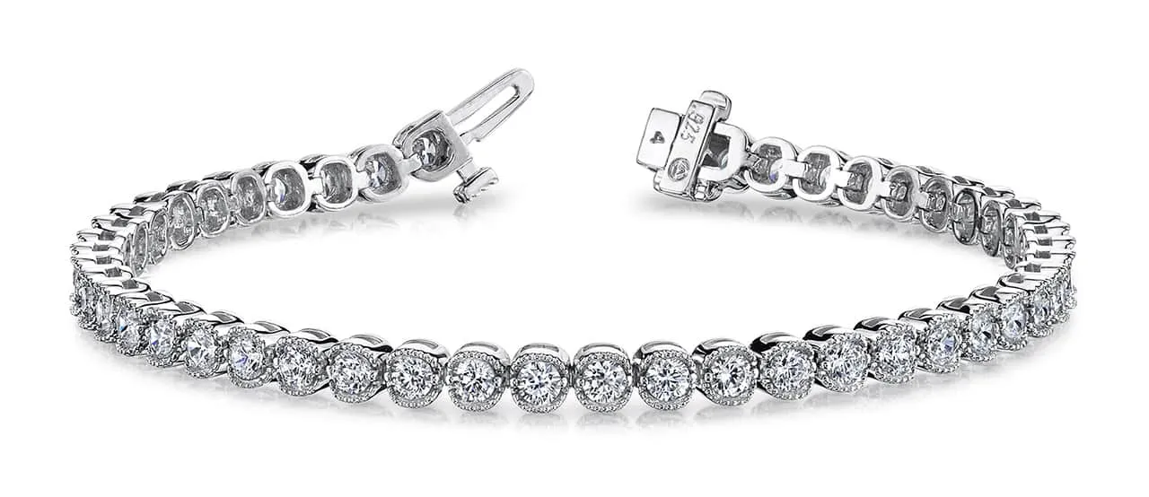 Vintage Dreams Tennis Diamond Bracelet with 5.04 ct.(finished) 3.2mm