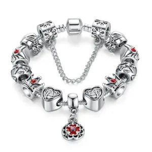 Vintage Heart Crown Bracelet