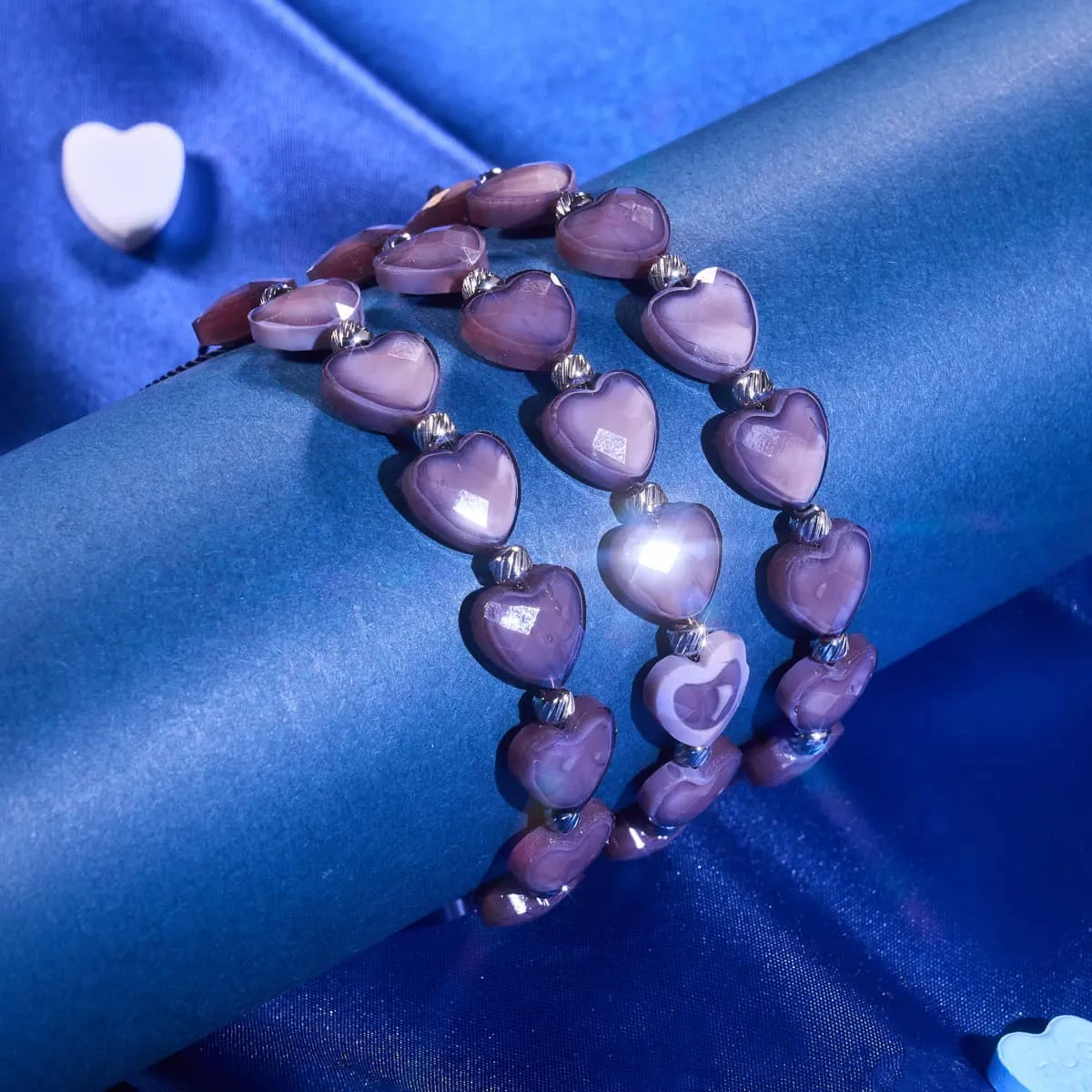 Violet Heartstring | Crystal Macrame Bracelet