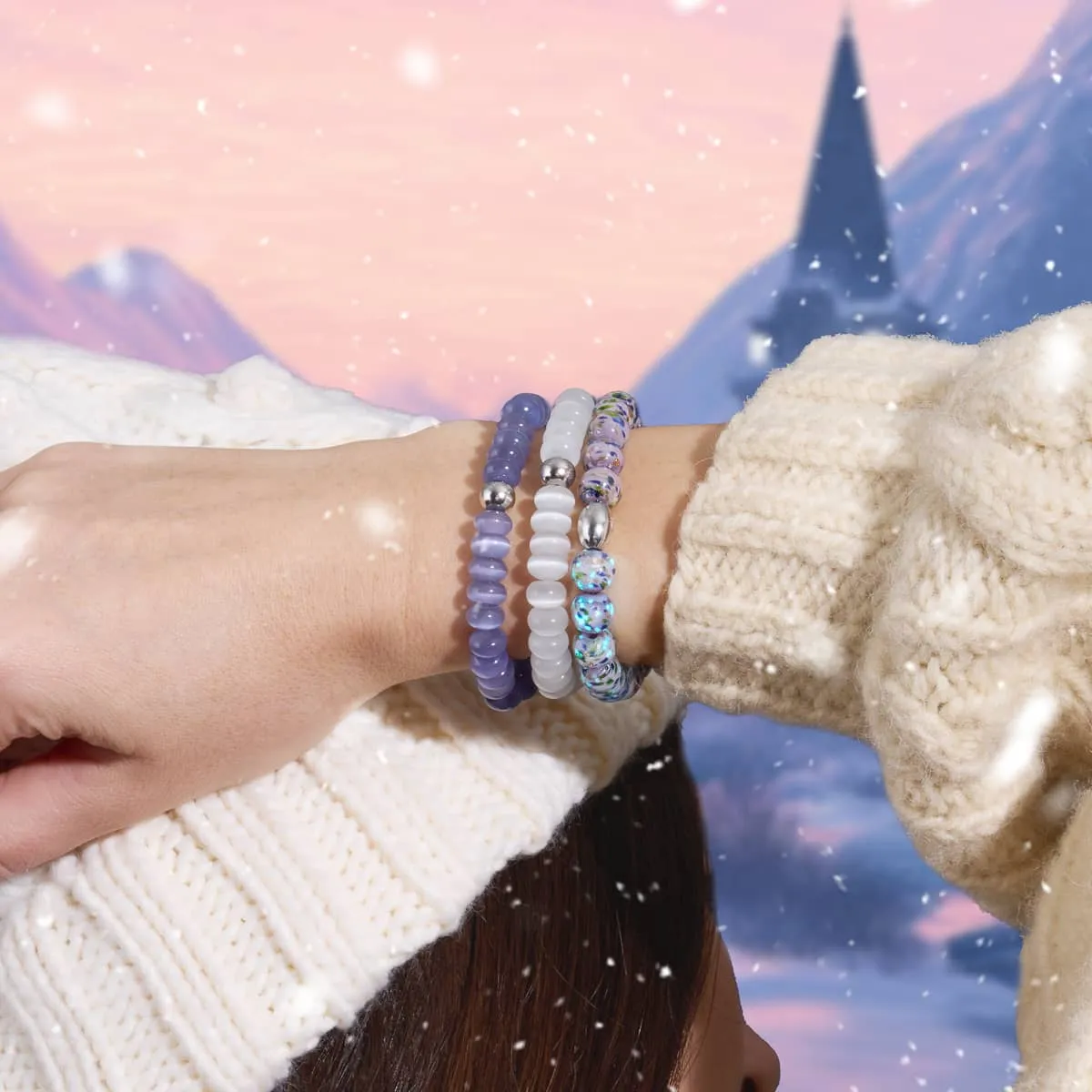 Violet Wintergreen | .925 Sterling Silver | Firefly Glass Bracelet