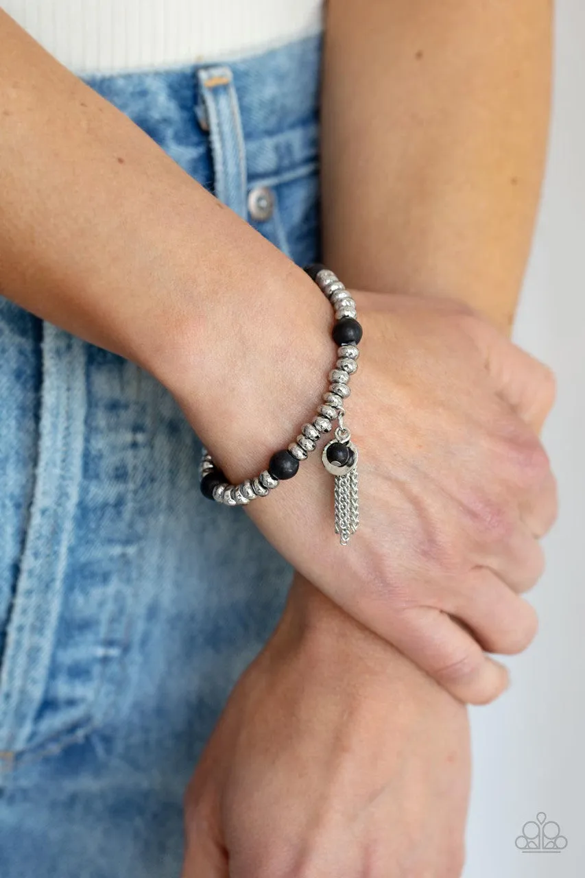 Whimsically Wanderlust Black Paparazzi Bracelet