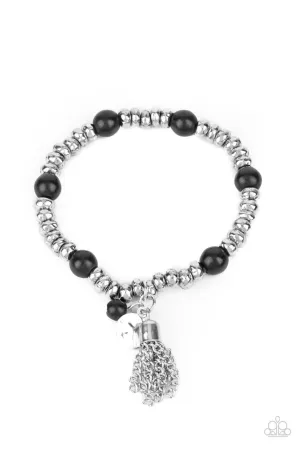 Whimsically Wanderlust Black Paparazzi Bracelet
