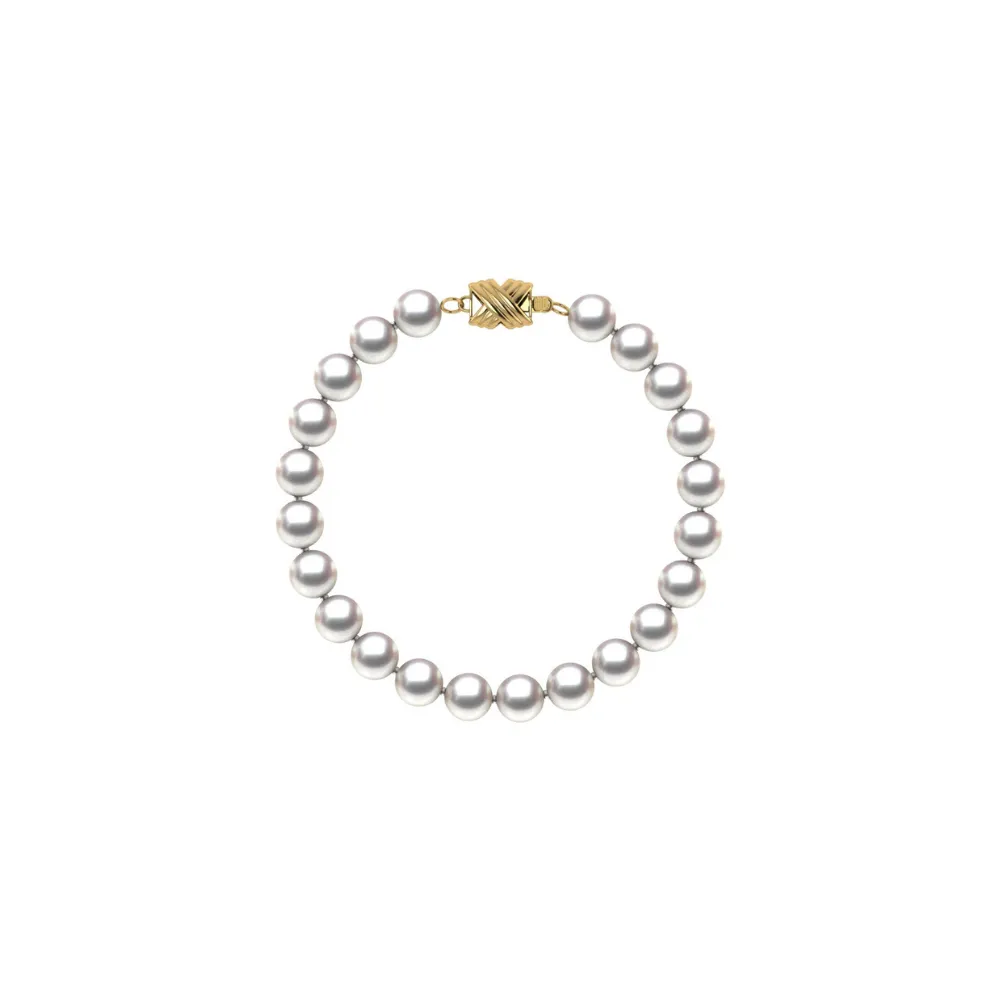 White Rose Akoya Pearl Bracelet