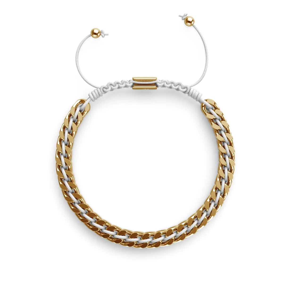 White x Rose Gold | Gaia Wheat Chain Bracelet