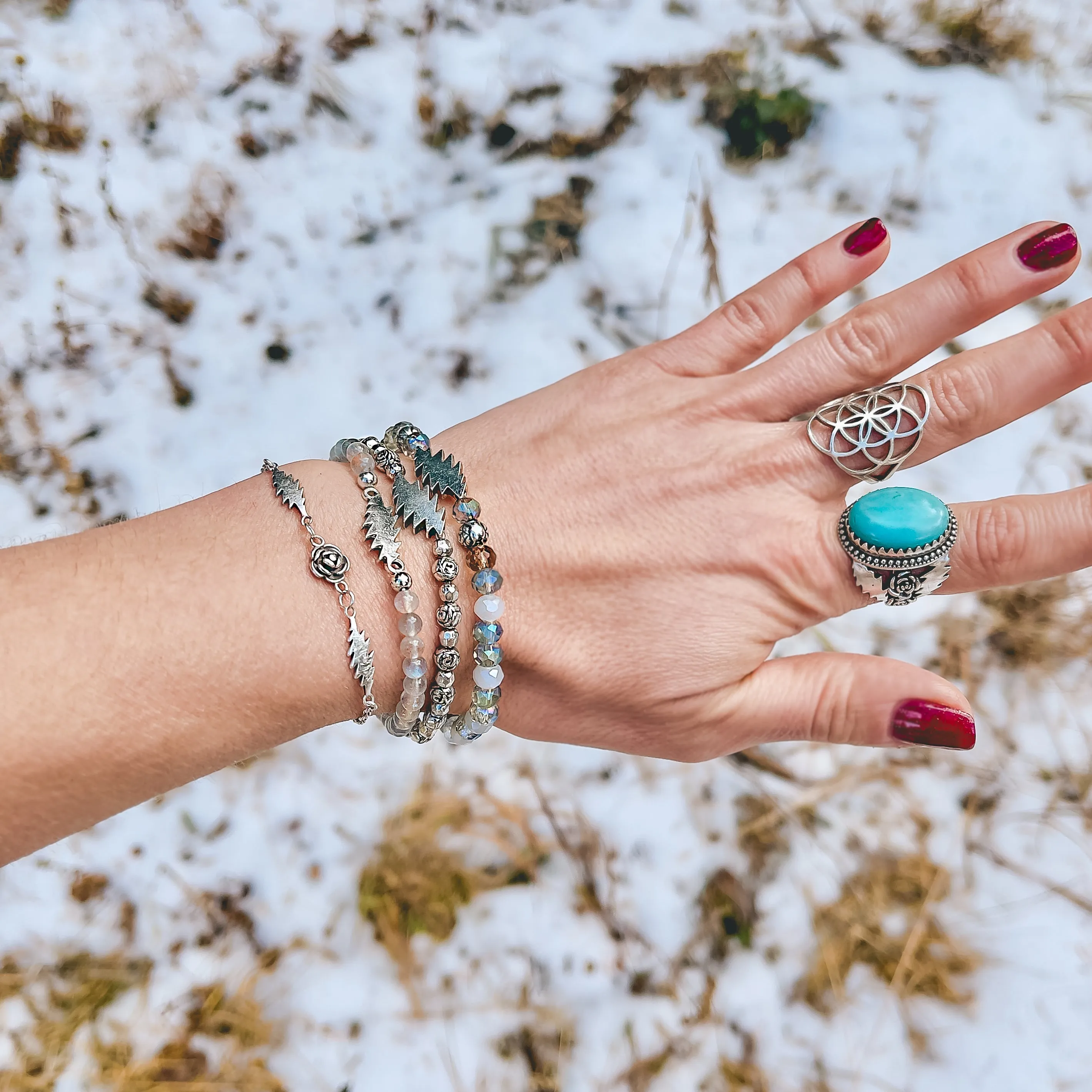 Winterland Bracelet Set | Silver