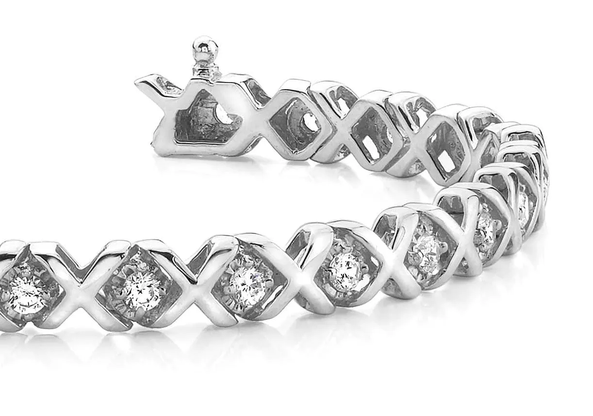 Xoxo Diamond Bracelet with 2.00 ct.(finished) 2.8mm