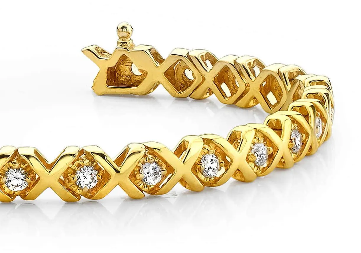 Xoxo Diamond Bracelet with 2.00 ct.(finished) 2.8mm