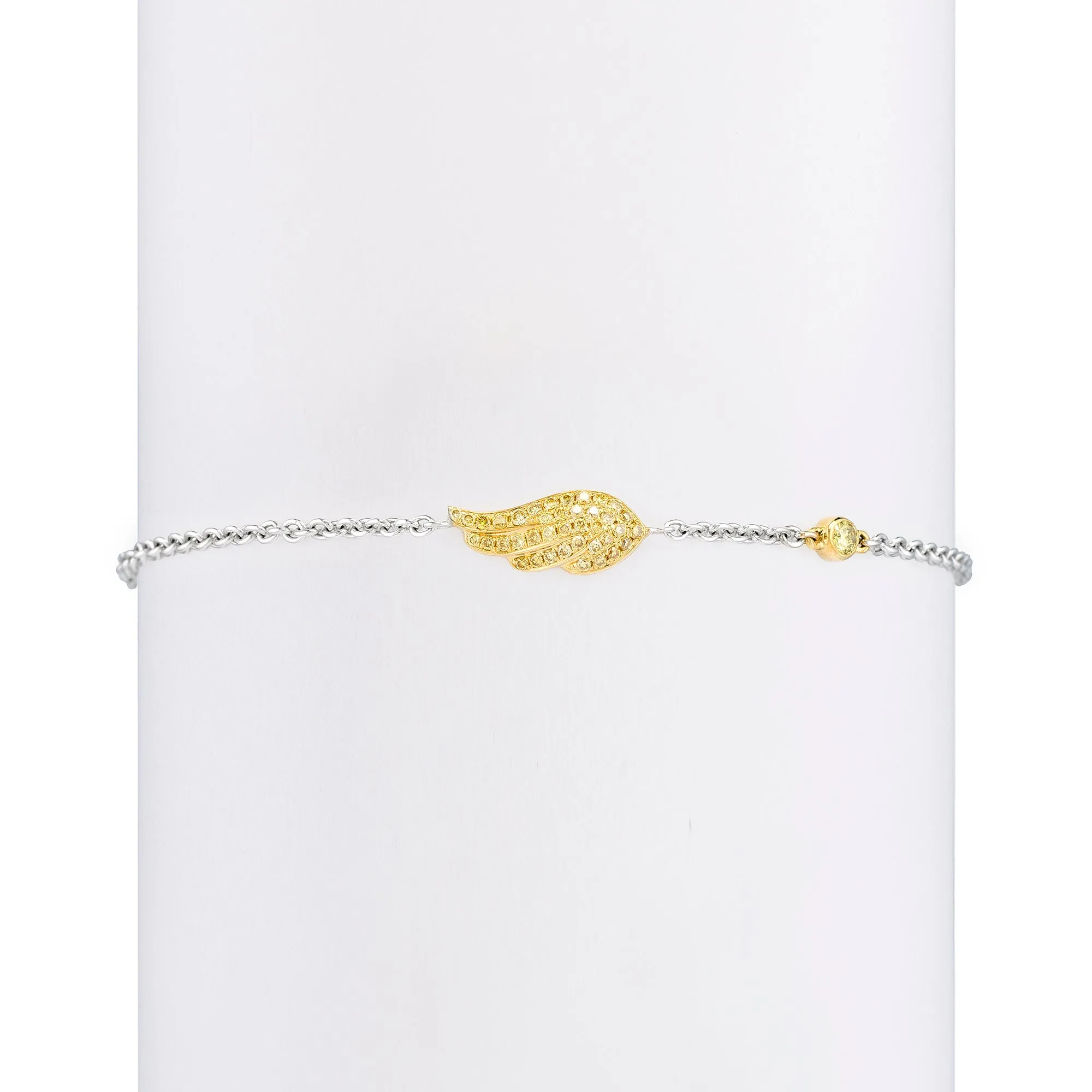 Yellow Diamond Baby Wing Bracelet